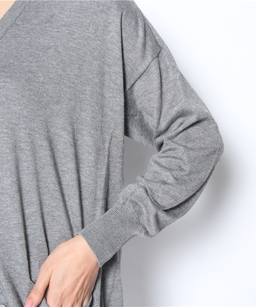 SLY LANG(スライラング)の「ドレープニットCD(カーディガン/ボレロ・レディース・ブラック/トップグレー/ミント・FREE)」の9枚目の写真