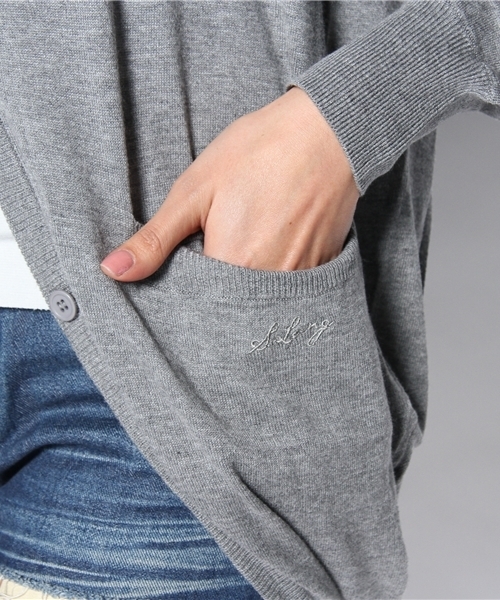 SLY LANG(スライラング)の「ドレープニットCD(カーディガン/ボレロ・レディース・ブラック/トップグレー/ミント・FREE)」の10枚目の写真