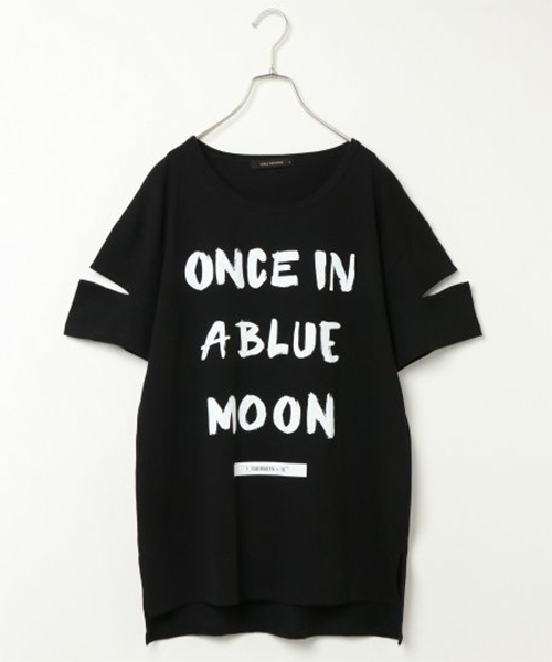 VENCEEXCHANGE(ヴァンスエクスチェンジ)の「プリントスリーブスリットTシャツ(Tシャツ/カットソー・レディース・ブラック/オフホワイト/ブルー・M)」の3枚目の写真