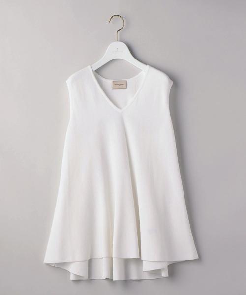 UNITED ARROWS（ユナイテッドアローズ）の「UBCS フレア ノースリーブニット（ニット/セーター・レディース・オフホワイト/コバルトブルー/ブラック・フリー）」の15枚目の写真