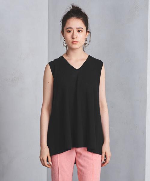 UNITED ARROWS（ユナイテッドアローズ）の「UBCS フレア ノースリーブニット（ニット/セーター・レディース・オフホワイト/コバルトブルー/ブラック・フリー）」の12枚目の写真