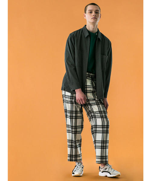 MONKEY TIME（モンキータイム）の「＜monkey time＞ TW WHITE TARTAN WIDE 1P EASY PANTS/イージーパンツ ◆（その他パンツ・メンズ・ホワイト・SMALL/LARGE/MEDIUM）」の6枚目の写真