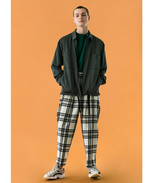 MONKEY TIME（モンキータイム）の「＜monkey time＞ TW WHITE TARTAN WIDE 1P EASY PANTS/イージーパンツ ◆（その他パンツ・メンズ・ホワイト・SMALL/LARGE/MEDIUM）」の7枚目の写真