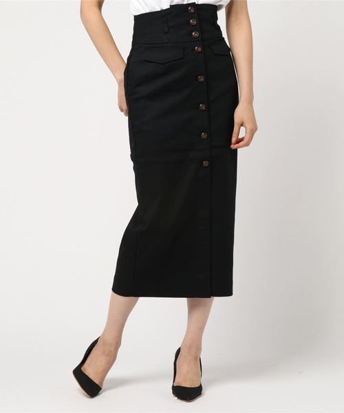 MOUSSY（マウジー）の「CORSET BELT LONG SKIRT（スカート・レディース・ブラック/ブラウン/カーキ・1/2/0）」の6枚目の写真