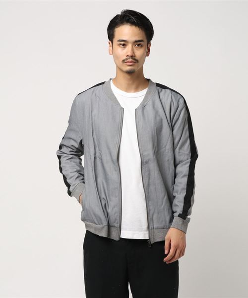 GGD SELECT(ジージーディー セレクト)の「GGD SELECT / ショルダーライン ジャージーMA-1 フライトジャケット(MA-1・メンズ・チャコールグレー/ブラック/グレー/カーキ・M/L/XL)」の9枚目の写真