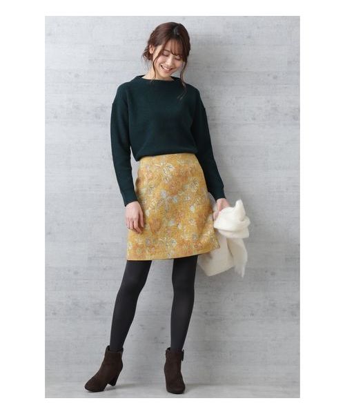 NATURAL BEAUTY BASIC（ナチュラルビューティーベーシック）の「【雑誌掲載】ジャガードスカート（スカート・レディース・イエロー系その他/ブルー系その他6・MEDIUM/SMALL/X-SMALL）」の22枚目の写真