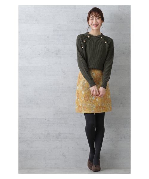 NATURAL BEAUTY BASIC（ナチュラルビューティーベーシック）の「【雑誌掲載】ジャガードスカート（スカート・レディース・イエロー系その他/ブルー系その他6・MEDIUM/SMALL/X-SMALL）」の7枚目の写真