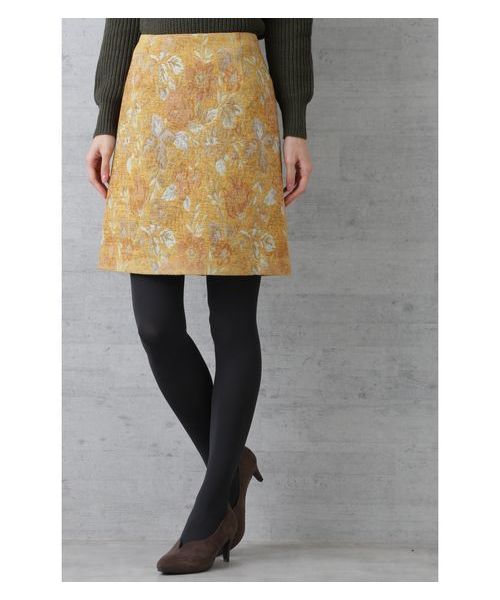 NATURAL BEAUTY BASIC（ナチュラルビューティーベーシック）の「【雑誌掲載】ジャガードスカート（スカート・レディース・イエロー系その他/ブルー系その他6・MEDIUM/SMALL/X-SMALL）」の8枚目の写真