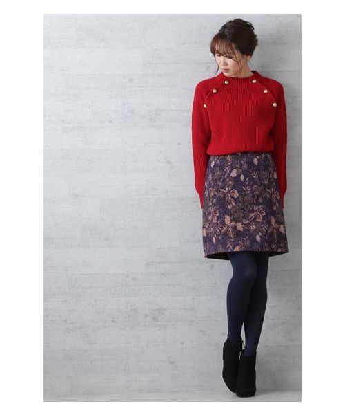 NATURAL BEAUTY BASIC（ナチュラルビューティーベーシック）の「【雑誌掲載】ジャガードスカート（スカート・レディース・イエロー系その他/ブルー系その他6・MEDIUM/SMALL/X-SMALL）」の11枚目の写真