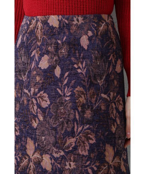 NATURAL BEAUTY BASIC（ナチュラルビューティーベーシック）の「【雑誌掲載】ジャガードスカート（スカート・レディース・イエロー系その他/ブルー系その他6・MEDIUM/SMALL/X-SMALL）」の15枚目の写真