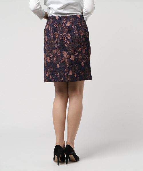 NATURAL BEAUTY BASIC（ナチュラルビューティーベーシック）の「【雑誌掲載】ジャガードスカート（スカート・レディース・イエロー系その他/ブルー系その他6・MEDIUM/SMALL/X-SMALL）」の5枚目の写真