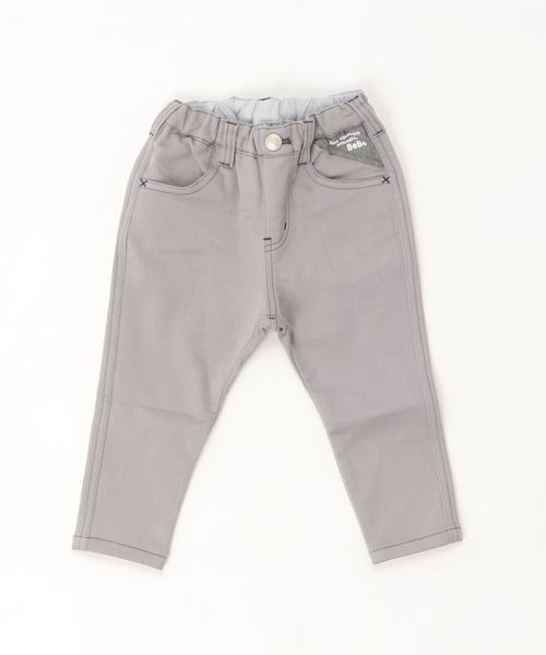 BeBe（ベベ）の「BeBe/ジョグデニムテーパードパンツ（デニムパンツ・キッズ・ネイビー/グレー・90/100/110/120/130/140/150）」の2枚目の写真