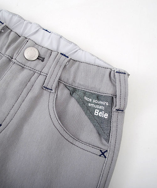 BeBe（ベベ）の「BeBe/ジョグデニムテーパードパンツ（デニムパンツ・キッズ・ネイビー/グレー・90/100/110/120/130/140/150）」の11枚目の写真