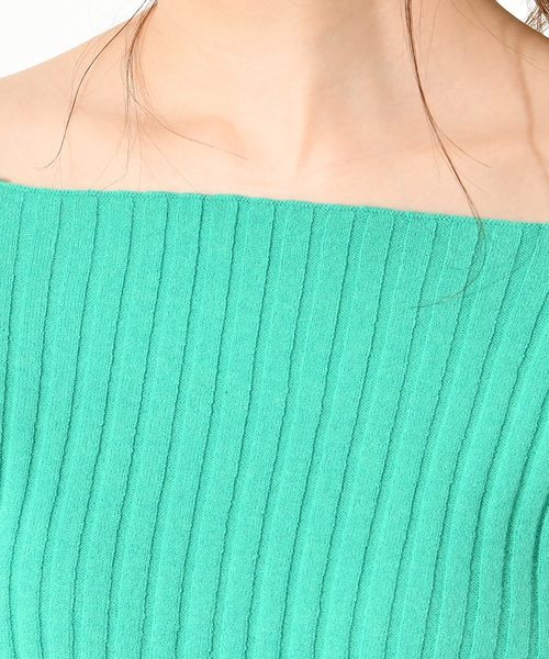 natural couture(ナチュラルクチュール)の「スクエアネックリブニット(ニット/セーター・レディース・ブルー/グリーン/グレイッシュベージュ/ラベンダー・FREE)」の20枚目の写真