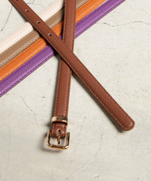 WEGO（ウィゴー）の「WEGO/細ベルト（ベルト・レディース・ホワイト/ライトグレー/ブラック/シルバー/ライトピンク/その他2/レッド/その他3/ダークベージュ/ライトベージュ/ブラウン/ダークオレンジ/パープル/その他1・FREE）」の5枚目の写真