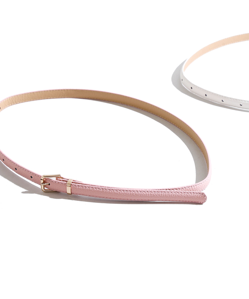 WEGO（ウィゴー）の「WEGO/細ベルト（ベルト・レディース・ホワイト/ライトグレー/ブラック/シルバー/ライトピンク/その他2/レッド/その他3/ダークベージュ/ライトベージュ/ブラウン/ダークオレンジ/パープル/その他1・FREE）」の9枚目の写真