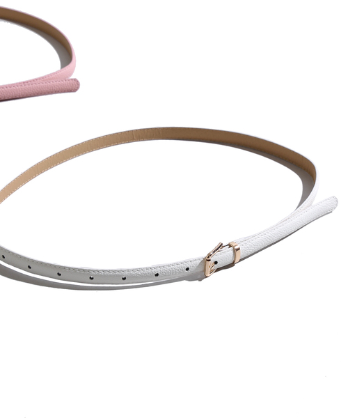 WEGO（ウィゴー）の「WEGO/細ベルト（ベルト・レディース・ホワイト/ライトグレー/ブラック/シルバー/ライトピンク/その他2/レッド/その他3/ダークベージュ/ライトベージュ/ブラウン/ダークオレンジ/パープル/その他1・FREE）」の2枚目の写真