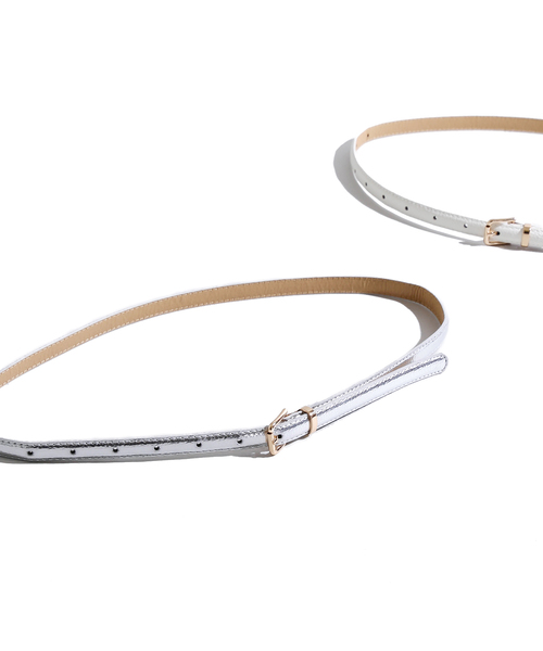 WEGO（ウィゴー）の「WEGO/細ベルト（ベルト・レディース・ホワイト/ライトグレー/ブラック/シルバー/ライトピンク/その他2/レッド/その他3/ダークベージュ/ライトベージュ/ブラウン/ダークオレンジ/パープル/その他1・FREE）」の11枚目の写真