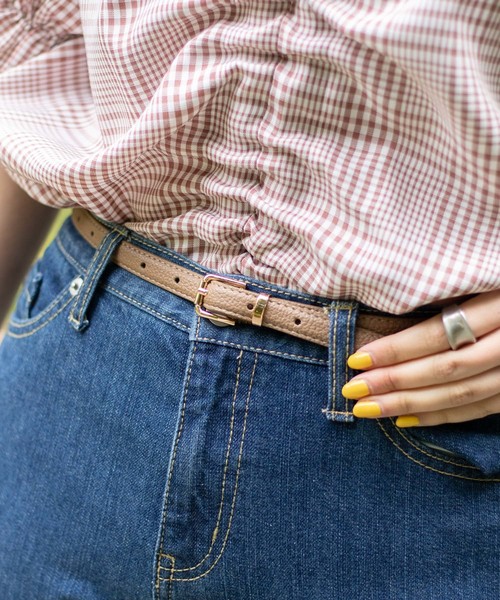 WEGO（ウィゴー）の「WEGO/細ベルト（ベルト・レディース・ホワイト/ライトグレー/ブラック/シルバー/ライトピンク/その他2/レッド/その他3/ダークベージュ/ライトベージュ/ブラウン/ダークオレンジ/パープル/その他1・FREE）」の7枚目の写真