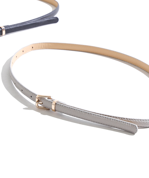 WEGO（ウィゴー）の「WEGO/細ベルト（ベルト・レディース・ホワイト/ライトグレー/ブラック/シルバー/ライトピンク/その他2/レッド/その他3/ダークベージュ/ライトベージュ/ブラウン/ダークオレンジ/パープル/その他1・FREE）」の4枚目の写真