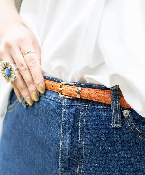 WEGO（ウィゴー）の「WEGO/細ベルト（ベルト・レディース・ホワイト/ライトグレー/ブラック/シルバー/ライトピンク/その他2/レッド/その他3/ダークベージュ/ライトベージュ/ブラウン/ダークオレンジ/パープル/その他1・FREE）」の10枚目の写真