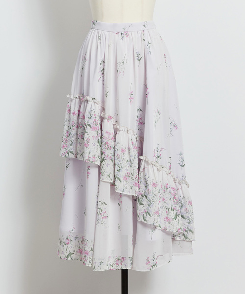 セール】パネルフラワーティアードスカート（スカート）｜Noela  