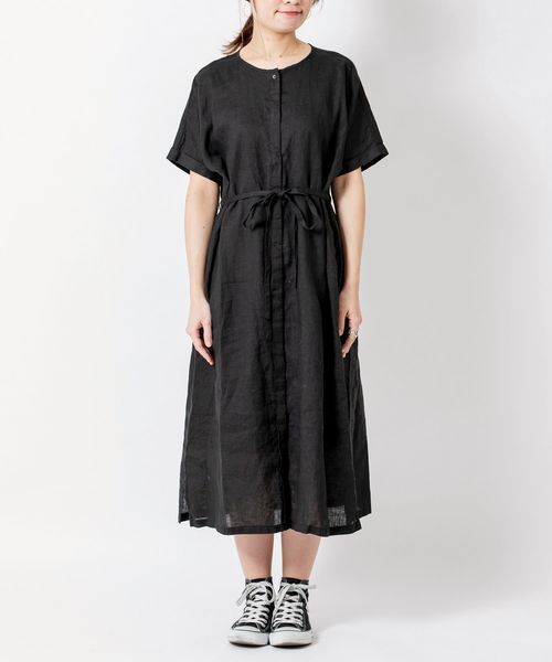 liflattie ships リバティブランブル ブロッサム ワンピース liflattie ships:リネンフロントボタンワンピース(501028049