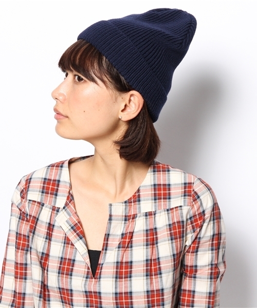 SHIPS for women(シップスフォーウィメン)の「★★liflattie:リブ ニットキャップ(ニットキャップ/ビーニー・レディース・レッド/ピンクゴールド/ネイビー・ONE SIZE)」の7枚目の写真