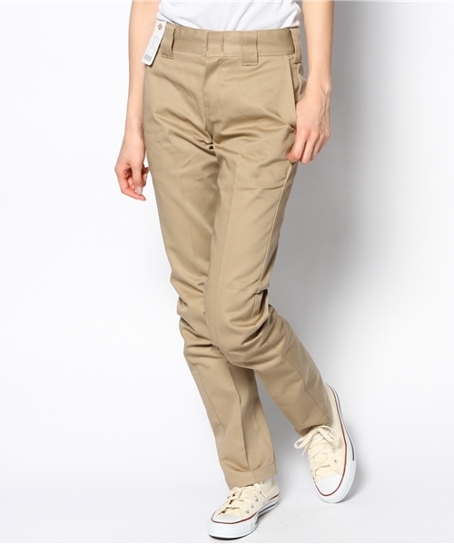 Dickies（ディッキーズ）の「WD874Lローライズワークパンツ（チノパンツ・レディース・スカイブルー/ダークネイビー/レッド/ブラック/ヘザ－グレー/ブラウン/ベージュ/カーキ・27inch/26inch/29inch/25inch/28inch）」の5枚目の写真