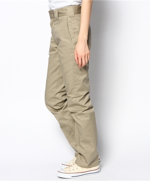 Dickies（ディッキーズ）の「WD874Lローライズワークパンツ（チノパンツ・レディース・スカイブルー/ダークネイビー/レッド/ブラック/ヘザ－グレー/ブラウン/ベージュ/カーキ・27inch/26inch/29inch/25inch/28inch）」の9枚目の写真