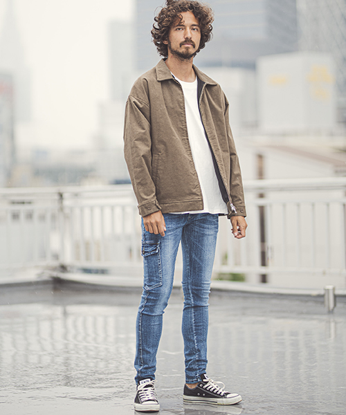 CAMBIO（カンビオ）の「mlt2579-One Arm 3-4 Sleeve Big Tee　ロングスリーブTシャツ（Tシャツ/カットソー・メンズ・グレー系その他/ホワイト×ブラック/ホワイト×ブルー/ブラック×イエロー・L/S/M）」の13枚目の写真