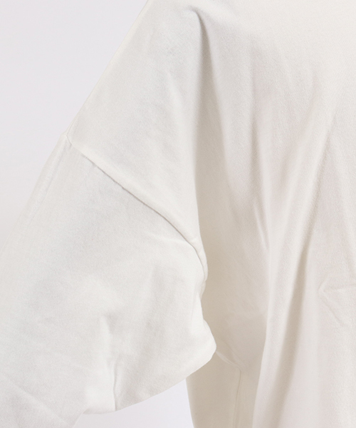 CAMBIO（カンビオ）の「mlt2579-One Arm 3-4 Sleeve Big Tee　ロングスリーブTシャツ（Tシャツ/カットソー・メンズ・グレー系その他/ホワイト×ブラック/ホワイト×ブルー/ブラック×イエロー・L/S/M）」の11枚目の写真