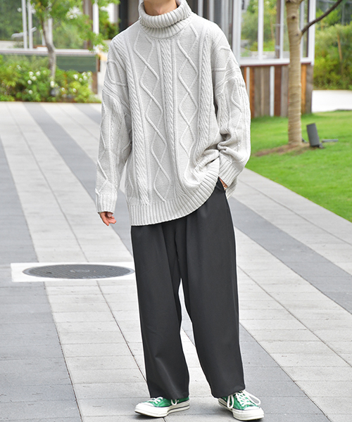 kutir（クティール）の「タートルネックケーブルニット（ニット/セーター・メンズ・アイボリー/ベージュ/ブラック・MEDIUM/LARGE/X-LARGE）」の18枚目の写真