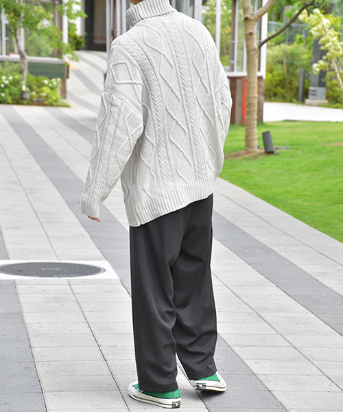 kutir（クティール）の「タートルネックケーブルニット（ニット/セーター・メンズ・アイボリー/ベージュ/ブラック・MEDIUM/LARGE/X-LARGE）」の15枚目の写真