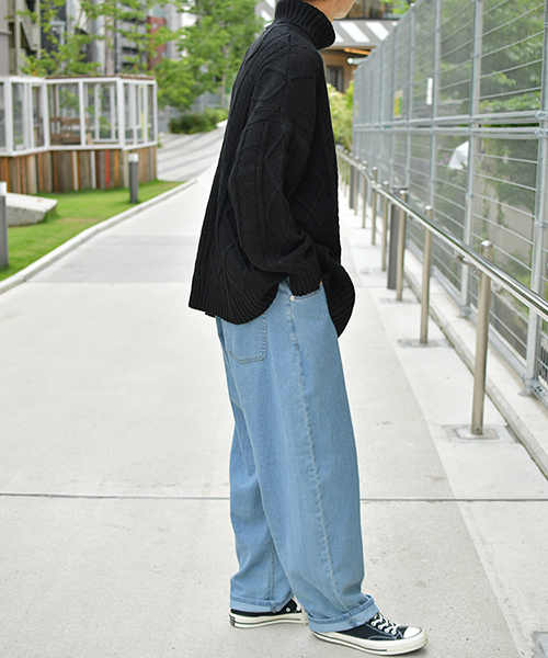 kutir（クティール）の「タートルネックケーブルニット（ニット/セーター・メンズ・アイボリー/ベージュ/ブラック・MEDIUM/LARGE/X-LARGE）」の13枚目の写真