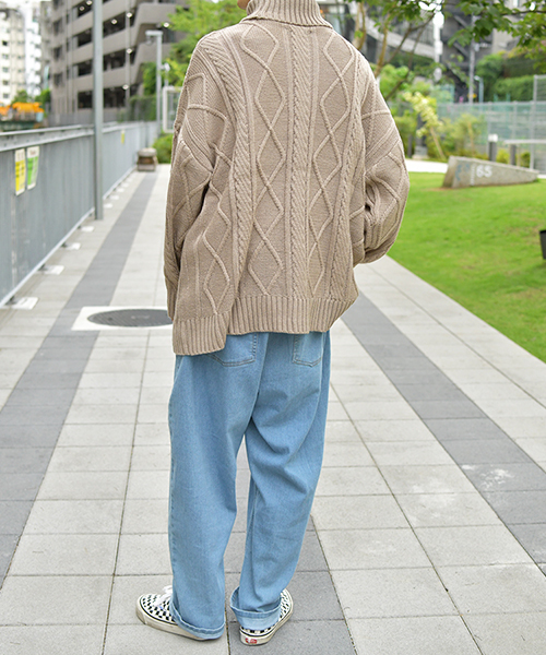 kutir（クティール）の「タートルネックケーブルニット（ニット/セーター・メンズ・アイボリー/ベージュ/ブラック・MEDIUM/LARGE/X-LARGE）」の14枚目の写真