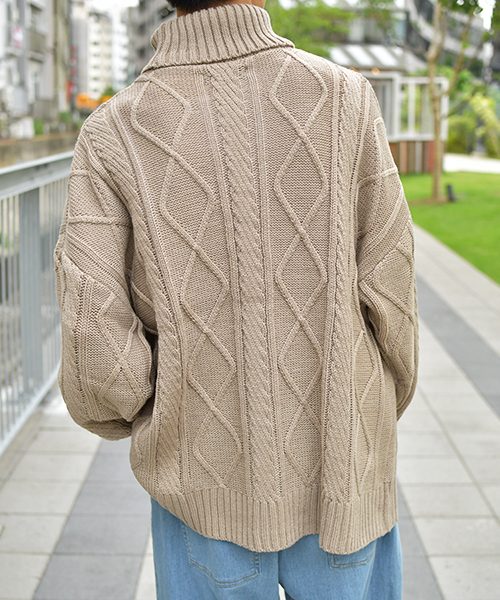 kutir（クティール）の「タートルネックケーブルニット（ニット/セーター・メンズ・アイボリー/ベージュ/ブラック・MEDIUM/LARGE/X-LARGE）」の17枚目の写真