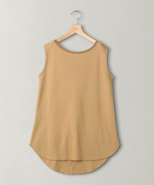 BEAUTY&YOUTH UNITED ARROWS（ビューティーアンドユースユナイテッドアローズ）の「BY コットンサーマル バックVネック＆スリットカットソー（Tシャツ/カットソー・レディース・ブラック/ベージュ/オフホワイト・FREE）」の5枚目の写真