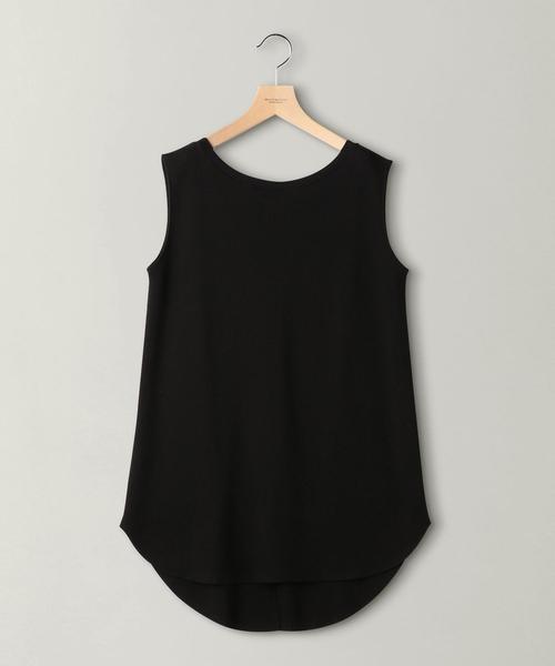 BEAUTY&YOUTH UNITED ARROWS（ビューティーアンドユースユナイテッドアローズ）の「BY コットンサーマル バックVネック＆スリットカットソー（Tシャツ/カットソー・レディース・ブラック/ベージュ/オフホワイト・FREE）」の6枚目の写真