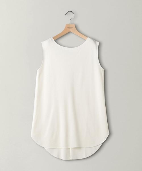 BEAUTY&YOUTH UNITED ARROWS（ビューティーアンドユースユナイテッドアローズ）の「BY コットンサーマル バックVネック＆スリットカットソー（Tシャツ/カットソー・レディース・ブラック/ベージュ/オフホワイト・FREE）」の15枚目の写真