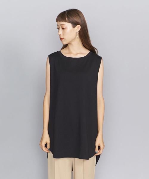 BEAUTY&YOUTH UNITED ARROWS（ビューティーアンドユースユナイテッドアローズ）の「BY コットンサーマル バックVネック＆スリットカットソー（Tシャツ/カットソー・レディース・ブラック/ベージュ/オフホワイト・FREE）」の17枚目の写真