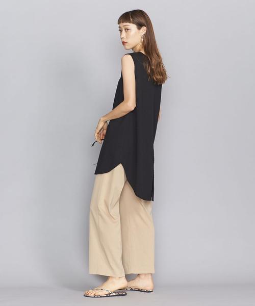 BEAUTY&YOUTH UNITED ARROWS（ビューティーアンドユースユナイテッドアローズ）の「BY コットンサーマル バックVネック＆スリットカットソー（Tシャツ/カットソー・レディース・ブラック/ベージュ/オフホワイト・FREE）」の19枚目の写真