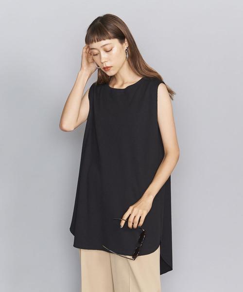 BEAUTY&YOUTH UNITED ARROWS（ビューティーアンドユースユナイテッドアローズ）の「BY コットンサーマル バックVネック＆スリットカットソー（Tシャツ/カットソー・レディース・ブラック/ベージュ/オフホワイト・FREE）」の13枚目の写真