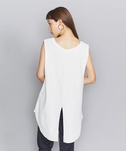 BEAUTY&YOUTH UNITED ARROWS（ビューティーアンドユースユナイテッドアローズ）の「BY コットンサーマル バックVネック＆スリットカットソー（Tシャツ/カットソー・レディース・ブラック/ベージュ/オフホワイト・FREE）」の14枚目の写真
