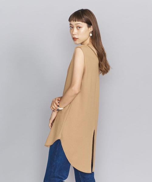 BEAUTY&YOUTH UNITED ARROWS（ビューティーアンドユースユナイテッドアローズ）の「BY コットンサーマル バックVネック＆スリットカットソー（Tシャツ/カットソー・レディース・ブラック/ベージュ/オフホワイト・FREE）」の8枚目の写真