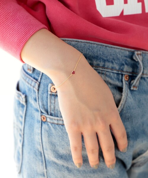 Ray BEAMS(レイビームス)の「プチ エポ ハート ブレスレット(ブレスレット・レディース・ゴールド/ブラック/レッド/パープル/ブルー系その他2/オフホワイト/イエロー/レッド系その他3・ONE SIZE)」の9枚目の写真