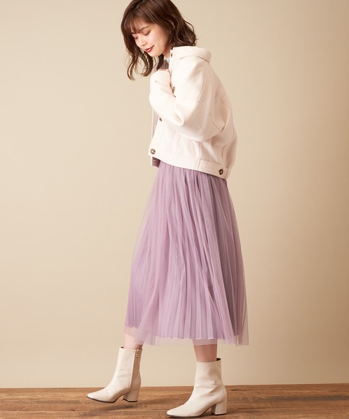 natural couture（ナチュラルクチュール）の「フェイクウールコンパクトブルゾン（ブルゾン・レディース・アイボリー/モカ/ベージュ系その他/ピンク・FREE）」の6枚目の写真