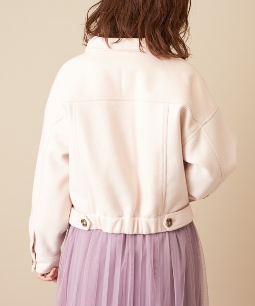 natural couture（ナチュラルクチュール）の「フェイクウールコンパクトブルゾン（ブルゾン・レディース・アイボリー/モカ/ベージュ系その他/ピンク・FREE）」の14枚目の写真