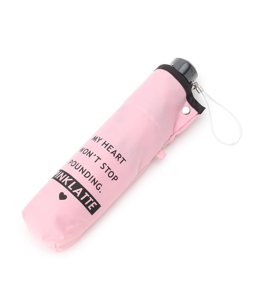 Pink Latte ピンクラテ のファッション 折りたたみ傘 ロゴポイント折りたたみ傘 折りたたみ傘
