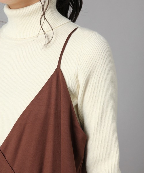 LOWRYS FARM（ローリーズファーム）の「サテンカシュクールキャミワンピース　861488（ワンピース・レディース・ブラウン/グリーン/ピンク・FREE）」の7枚目の写真